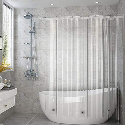EurCross Extra Long Shower Curtain Liner, Waterproof Clear Shower Liner 72 x 86inches with 3 Bottom Magnets, Transparent - color: Clear, size: 72"W x 86"L (Pack of 1)
