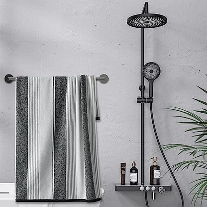 Towel Bar - Adjustable 304 Stainless Steel Towel Holder for Bathroom | Sturdy and Rustproof Wall Mounted Towel Rack for Bathroom Accessories(11.8inch-22.6inch) , Polished Silver - color: Polished Silver