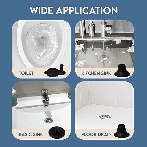 Air Plunger Drain Clog Remover By Sleek Home- High-Pressure Air Toilet Plunger & Drain Unclogger- Drain Cleaner & Hair Clog Remover Air Blaster (ABS)