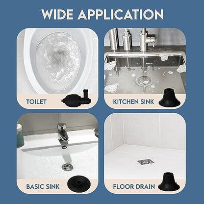 Air Plunger Drain Clog Remover By Sleek Home- High-Pressure Air Toilet Plunger & Drain Unclogger- Drain Cleaner & Hair Clog Remover Air Blaster (ABS)