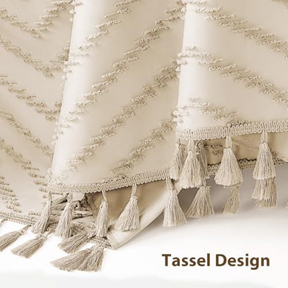 Beige Hook Free Chevron Shower Curtain & Fabric Liner,72x75 | Less Time to install, 3 in 1 Fabric Shower Curtain and Liner Set with Magnets, Mesh Top Window, Shower Curtains for Bathroom - color: Beige, size: 72"W x 75"L (Pack of 1)
