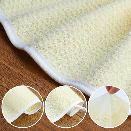 Face & Body Wash Cloths - Exfoliating Scrubbers - 5 Pack - style: White