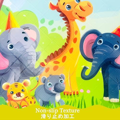 Cute Cartoon Non-Slip Bath Mat for Tub - Anti-Slip Kids Bathtub Mat, Slip-Resistant Shower Mat for Bathroom Safety, 35 X 15.3 Inch, Easy to Clean (Jungle) - color: Jungle