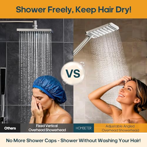 High Pressure Rain Shower Head with Handheld Combo, 10 Inch Square Rainfall Showerhead, Adjustable Slide Bar Dual Shower System, 3 Spray Modes, 59" Stainless Steel Hose, Brushed Nickel - color: Brushed Nickel, style: Basic
