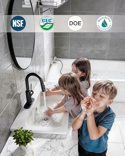 Bathroom Faucets with Pull Down Sprayer, Bar Sink Faucet Single Hole for Kitchen Campers with Pop-Up Drain Hose, Suitable for Farmhouse Vanity Lavatory - color: Matte Black, style: Pull Down