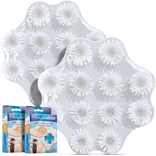 As Seen on Shark Tank Hair Shower Drain Hair Catcher, Hair Stopper Bathtub Drain Protector, & Catcher Drain Cover Alternative, Must-Haves HairyGrabster, 2 Pack, White - color: White, size: 2 Pack