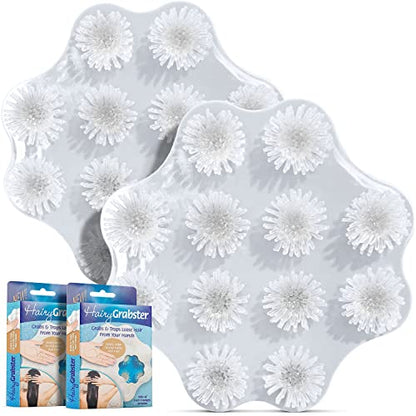 As Seen on Shark Tank Hair Shower Drain Hair Catcher, Hair Stopper Bathtub Drain Protector, & Catcher Drain Cover Alternative, Must-Haves HairyGrabster, 2 Pack, White - color: White, size: 2 Pack