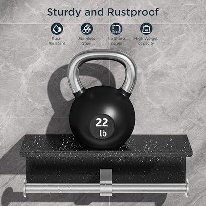 FORIOUS Toilet Paper Holder with Shelf, Commercial Toilet Paper Dispensers | Black & Brushed Nickel | Wall Mount Bathroom Tissue Holder | SUS304 Stainless Steel Rustproof | Double Tissue Roll Holder - color: Matte Black & Stainless Steel