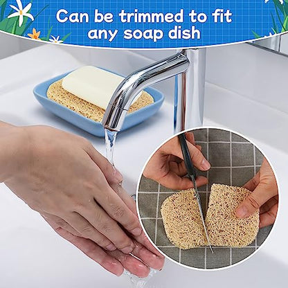 4pcs Soap Lifting Pad for Bar Soap,Beige Non-Slip Soap Saver Pads Self Draining Soap Bars Holder Pads for Kitchen Bathroom Travel Hotel Shower Cleaning Supplies - size: Beige