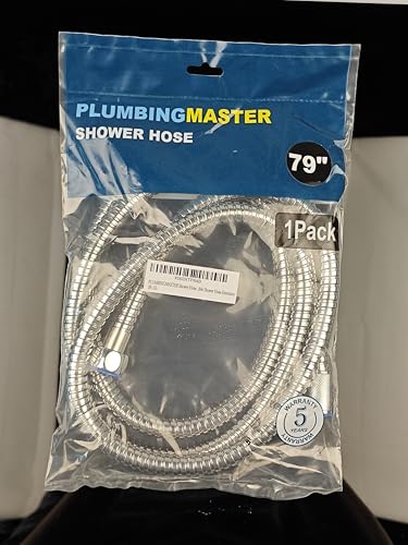 79 Inches Stainless Steel Handheld Shower Head Hose Replacement with Brass Nut Long Fexible Shower Hose Extension - size: 79 inch(1pcs)
