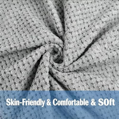 4 Pack Quick to Dry Hand Towels Microfiber 14 x 30 Inches | Highly Absorbent Towels Perfect for Bathroom & Kitchen Shower, Spa, Hand Towel (Gray)