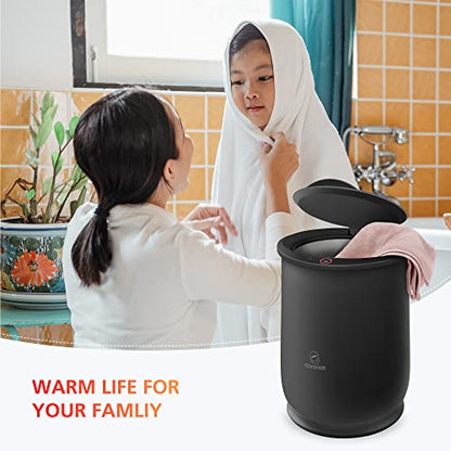 Comfier Hot Towel Warmers for Bathroom, Gifts for Dad,Him,Her, Large Towel Warmer, Heat Towels in 10 Minutes, Blanket Warmers for Home, Auto Shut Off, Bathrobes, Baby Blanket(Black) - color: Black