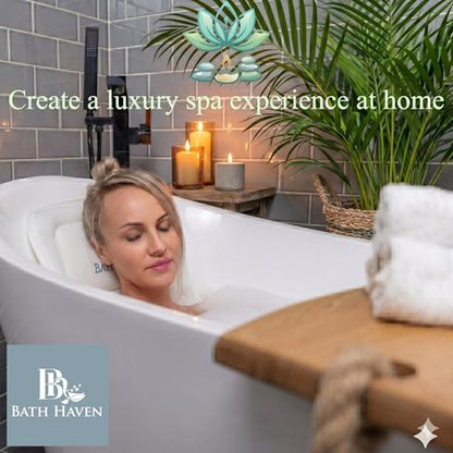 Bath Pillow for Tub, Soft 3D Mesh Full Body Mat with Head Neck Back Support | Soft Comfortable Luxury Bathtub Cushion for Spa, Tub and Jacuzzi, Quick Dry Mesh Bath Accessories for Women and Men