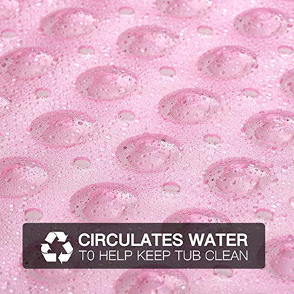 YINENN Bath and Shower Safety Mats 40x16 inch, Non Slip with Suction Cups for Bathroom Stall and Tub Floor, Extra Large and Machine Washable, Drain Holes Keep Bathtub Clean, Light Pink - color: Light Pink