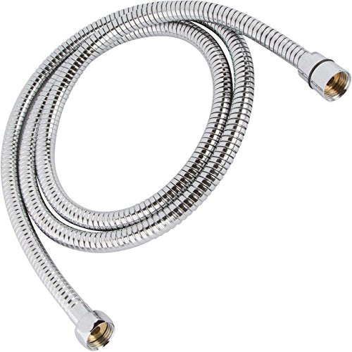 72 Inch Flexible Shower Hose - Polished Chrome | Extra Long, Stainless Steel, Anti-Kink, Universal Replacement Tube For Handheld Showerheads, Showers & Baths, Easy Install - color: Polished Chrome