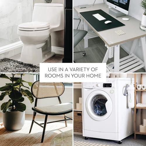 iDesign Slim Plastic Bathroom Trash Can, Small Garbage Bin for Bedroom, Office, Desk, Dorm, Bronze (Pack of 2) - size: 12" x 8" x 10" (Pack of 2)