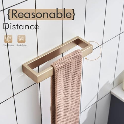 KOKOSIRI Towel Ring Wall Mount Hand Towel Racks 9-Inch Kitchen Holder Bathroom Hardware Champagne Bronze Stainless Steel, 2 Pack B4008CPG-L9-P2 - color: Champagne Bronze, size: 2 Pack