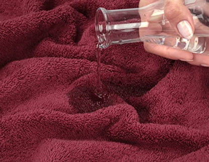 American Soft Linen 100% Cotton Luxury Turkish Towels, 6 Piece Towel Set | Soft Absorbent Quick Dry OEKO Tex Standard 100 Certificated Durable Machine Washable Premium Hotel Quality - color: Bordeaux Red