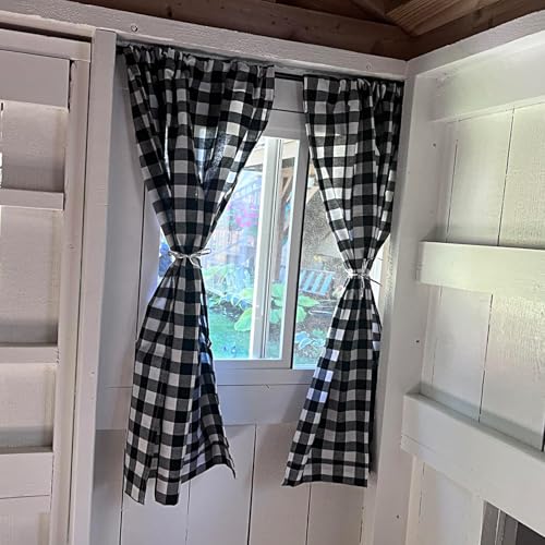 Cupboard Bars Tension Rods, 4 Pack Spring Loaded Curtain Rods 12 to 20 Inches Steel Adjustable Tension Curtain Rod Shower Rod Closet Rod Window Rods (Black, 12-20 in-4 Pcs) - color: Black, size: 12-20"-4Pcs