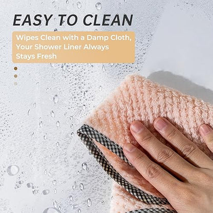 AmazerBath Stall Shower Curtain 36x72, White Shower Curtain Plastic, Small Shower Curtain Liner Heavy Duty Thick PEVA, Walk in Shower Liner with 2 Weighted Stones and 6 Grommet Holes - color: White, size: 36"W x 72"L (Pack of 1)