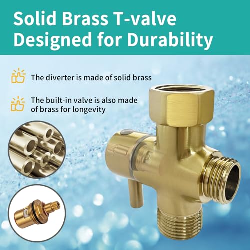 BARROCK Bidet Sprayer for Existing Toilet, Advanced Handheld Ergonomic Jet Spray Set with Precision Water Pressure Control for Muslim Shower/Feminine Hygiene/Pet Cleaning, Brushed Gold - color: Brushed Gold