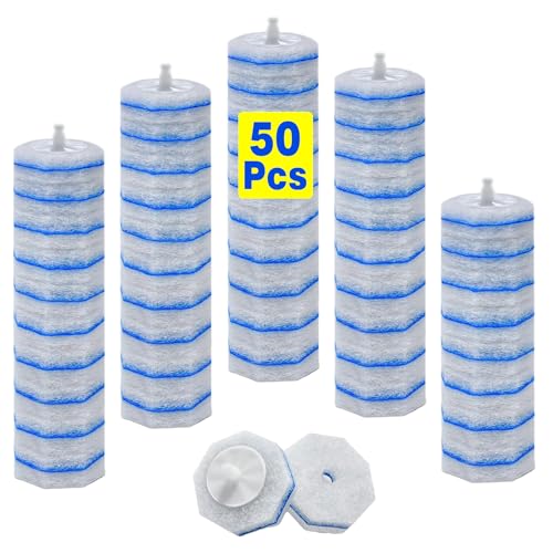 50 Count Upgrade 3-Layer Toilet Bowl Refills Fits for Clorox Toilet Brush | 3X Cleaning Power Disposable Bowl Cleaner Refills for Bathroom Cleaning, No Falling Apart - size: 1 Count (Pack of 50)