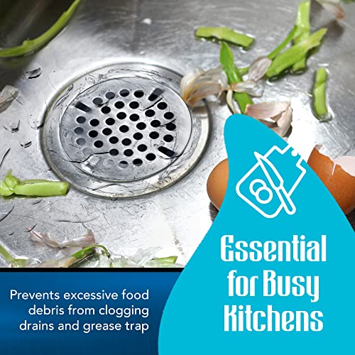 3.5-inch Commercial Sink Strainer on 3 Tier Sink Twist Waste Drain, Durable Flat Kitchen Strainer with Tabs, (not Meant for Residential use)