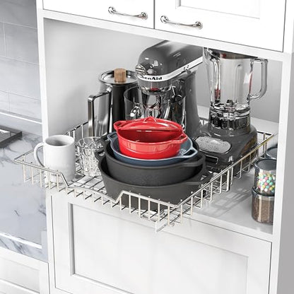Simple Houseware Under Cabinet Pull Out Sliding Shelf Drawer, 18Dx17W | for Kitchen Organizer - size: 18" D x 17" W