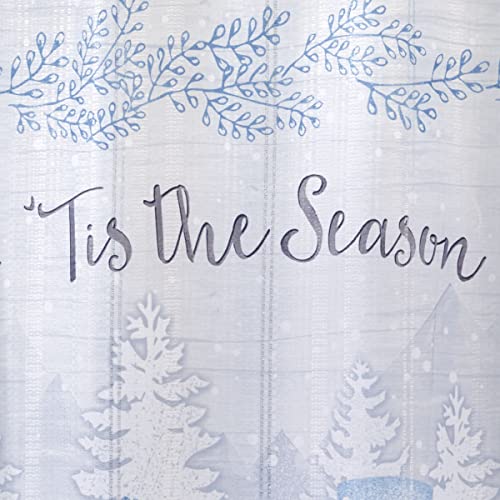Avanti Linens - Shower Set, Fabric Shower Curtain with Matching 12pc Hooks, Holiday Bathroom Decor (Frosty Friends Collection) - size: 72"W x 72"L (Pack of 1)
