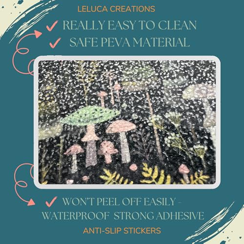 Handmade NON SLIP BATHTUB STICKERS, 28 PCS Enchanted Forest, Alternative to Bath Mat, Waterproof Adhesives, Anti Slip Shower Stickers, Tubs, Stairs - Safety Tub Non Slip Stickers