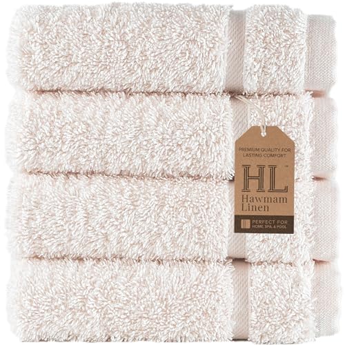 Cream Washcloth Linen Set Premium Original Turkish Cotton, Hotel Quality for Maximum Softness & Absorbency Ivory Wash Clothes for Face, Hand, Kitchen & Cleaning (Sea Salt) - color: Sea Salt, size: 13 in x 13 in Washcloth Set