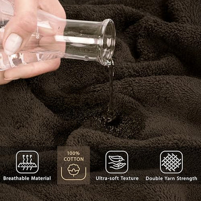 Cotton Paradise 100% Cotton Turkish Towel, Soft Absorbent Quick Dry, 40x80 Oversized Bath Sheet Towel, Chocolate Brown - color: Chocolate Brown, size: 40"x80"