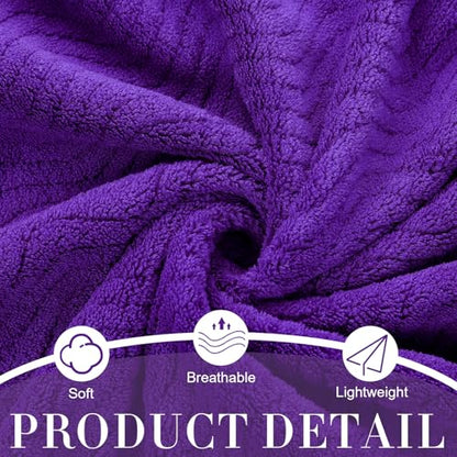SmoothNovelty 2 Pcs Oversized Bath Towels 40 x 80 Inch, Extra Large Bath Sheets Microfiber Lightweight & Quick Dry, Jumbo Shower Towels for Adults Beach, Gym, Pool, Spa, Travel (Purple) - color: Purple