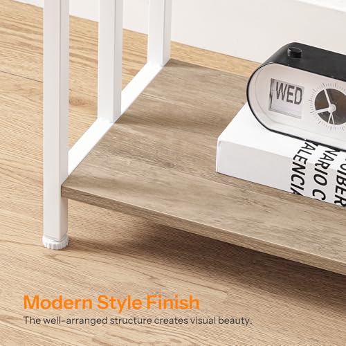 HOOBRO Free Standing Towel Rack, 3 Tier Blanket Rack, Blanket Holder for Bathroom, 16.9" L x 11" W x 31.9" H, Industrial Metal Drying and Display Rack with Shelf, White and Grey WG03LB01 - color: White + Grey, size: 16.9"L x 11"W x 31.9"H