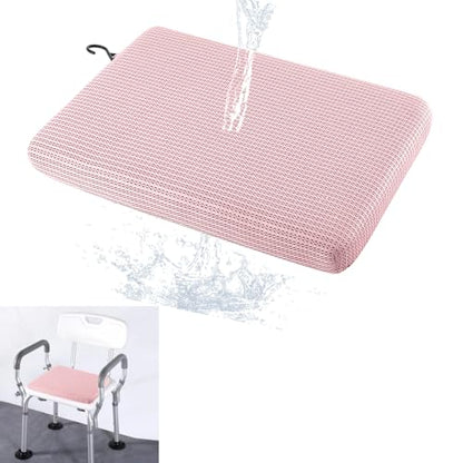 Shower Seat Cushion, Bath Chair Cushion, Bathtub Cushion for Soaking Tub, Non Slip Pad, Shower Safety Mat, Sauna Seat Cushion (Pink) - color: Pink