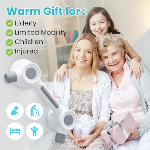 TAILI Shower Grab Bars,Shower Handles,Strong Adhesive,350lbs,2 Pack,Grey | Fits Microcrack Tile,Safety for Bathtubs,Toilet,Elderly&Seniors,Bathroom Grip Rails,No Drilling Removable Waterproof,12.8" - style: 2 Pack-Adhesive