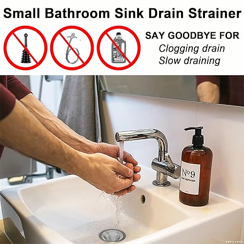 1.0" Small Drain Strainer, Sink Drain Hair Catcher, Bathroom Sink Drain Strainer, 2PCS Drain Mesh Baskets for Laundry, Mop Pool, Utility, Slop, RV Sink, Stainless Steel Drain Filter - style: Strainer-2PCS