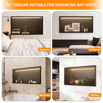 WICHEMI Shower Niche LED Lights 24"X12" Recessed Wall Niche for Shower Wall - color: Warm White, size: 24" X 12"