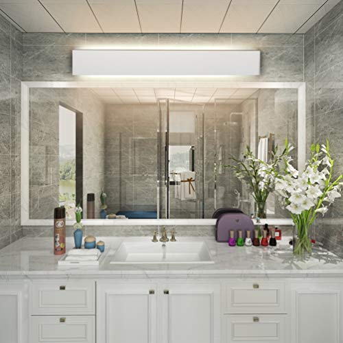 Aipsun 30W/32.6 inch Modern LED Vanity Light for Bathroom Light Fixture Up and Down Wall Light(Warm White 3000K) - color: White, size: 32.6 inch, style: 3000K