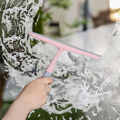 Window Wiper - Shower Squeegee, Window Screen Brush, Streak-Free Cleaning Blade, Multi-Use Silicone Scraper | Bathroom Wall, Glass Mirror, Car, Aquarium, Home WindowCleaning Accessory Tool Organizer