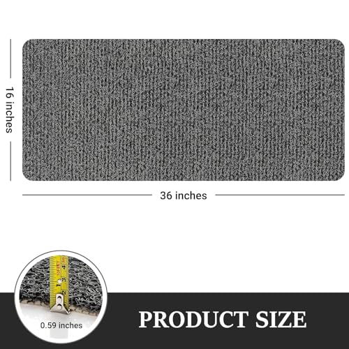 LuxStep Shower Mat Bathtub Mat,Non-Slip Bath Mat with Drain, Quick Drying | 36x16 inch, PVC Loofah Bathmat for Tub,Shower,Bathroom, Black - color: Black, size: 36" x 16"