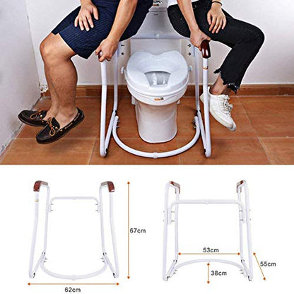 Toilet Safety Frame Toilet Surrounding Rail Offers Support, Free Standing Toilet Frame, Ideal for Eldery, Handicapped, and Disabled Aid