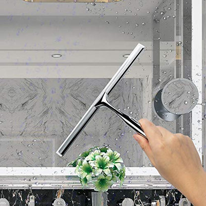 Shower Squeegee for Glass Doors and 2 Pack Soap Dish Soap Holder