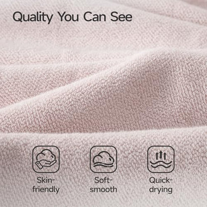 REDKISS Pink Extra Large Bath Sheets Towels - 700 GSM Cotton Bath Sheet, 35 x 70 Inches Jumbo Bathroom Towel Super Soft, Highly Absorbent, Hotel Quality, for Bathroom, Gym, 2 Piece - color: Pink