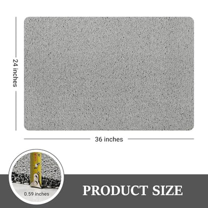 LuxStep Shower Mat Bathtub Mat,Non-Slip Bath Mat with Drain, Quick Drying | 24x36 inch, PVC Loofah Bathmat for Tub,Shower,Bathroom,Grey - color: Stylish Grey, size: 36" x 24"