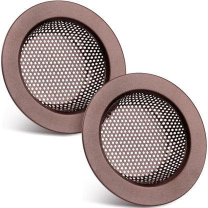 2 Pcs Sink Strainer Stainless Steel Kitchen Sink Drain Strainer Basket Cover Mesh Hair Food Catcher, Large Wide Rim of 4.4 Diameter(Oil Rubbed Bronze) - color: Oil Rubbed Bronze