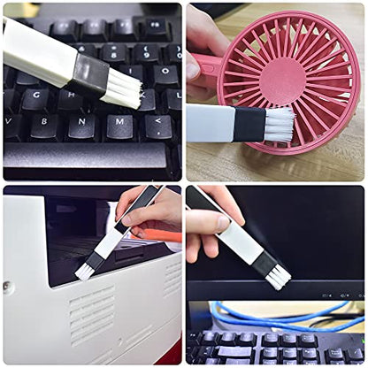 Crevice Gap Cleaning Brush Tool: 6PCS Hand-held Groove Gap Cleaning Tools | 2 in 1 Dustpan Cleaning Brush, Shutter Door Window Track Cleaning Brushes for Bathroom/Toilet/Kitchen Corner