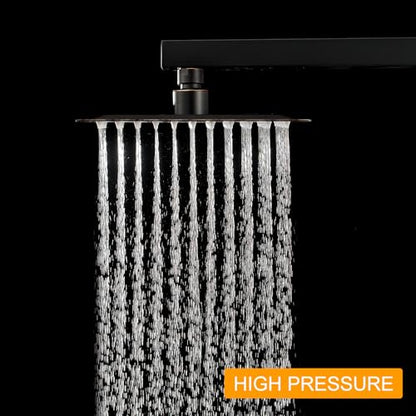 8 In Rain Shower Head High Pressure Rainfall Shower Head Bronze | Square Rain Bathroom Showerhead, High Flow, Large Stainless Steel, Ceiling Mounted, Wall Mounted, Waterfall Full Body - color: Oil Rubbed Bronze, size: 8 Inch
