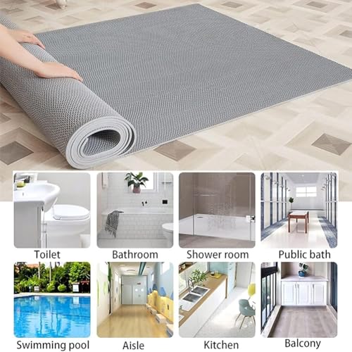 Petgrow Thick PVC Drainage Floor Mat 3FTX10FT,Non-Slip Pool Commercial Mesh Hole,Heavy Duty Deck Hollow Mat for Wet Area Bathroom Bath Shower Kitchen Restaurant Garage,Outdoor Indoor Rug,Custom Size - size: 120" x 36" (Rectangular)