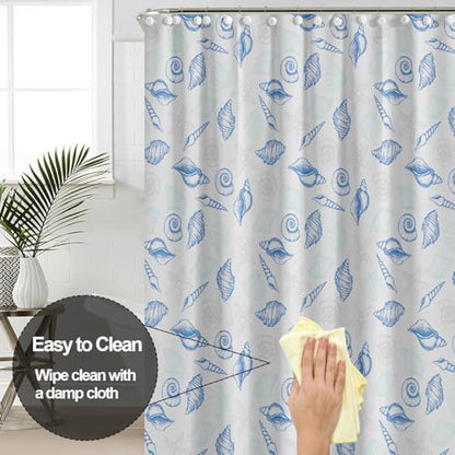 Plastic Shower Liner - Premium PEVA 4G Shower Curtain Liner with Rustproof Grommets and 3 Weighted Magnets, Waterproof Shower Curtain for Bathroom… (Whelk, 72”*72”) - color: Whelk, size: 72”*72”